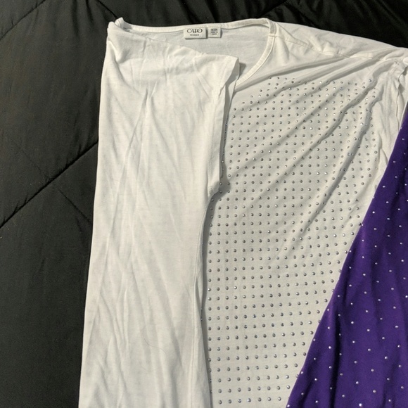 Lot of 2 BEAUTIFUL plus tshirts studded detail - Picture 3 of 4